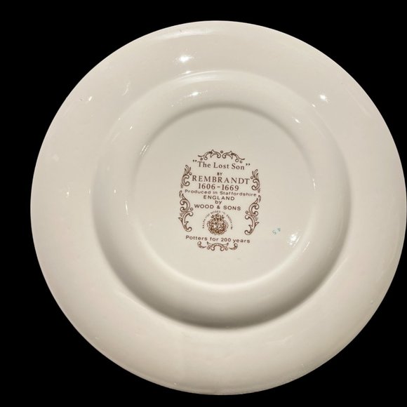 Vintage Wood & Sons Collector Plate "The Lost Son" by Rembrandt Made in England - Picture 3 of 3